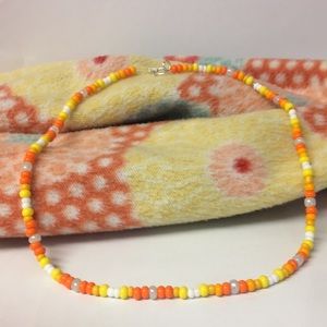 Sunset seed bead necklace